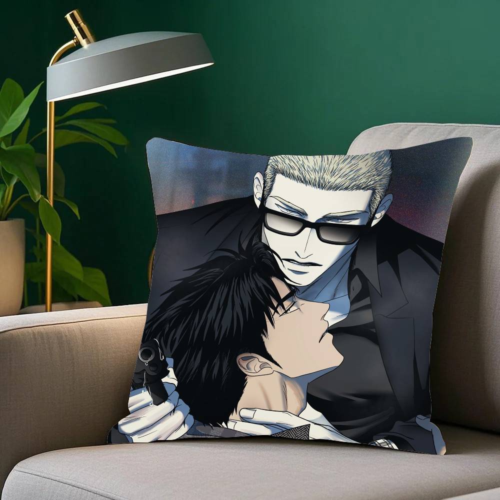 Anime S-Shutline Pillow Case Fashion Square Pillowcase Bedroom Sofa Room Ins Decoration Leisure