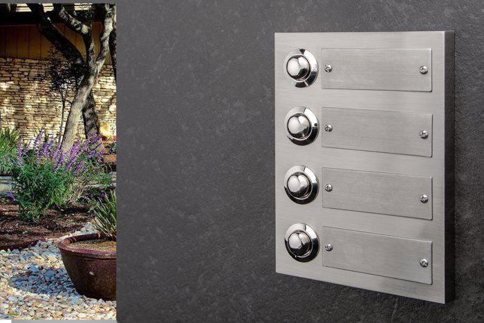 Sonnette - HUBER - 12014 - Zinc Moulé - Bouton-poussoir Laiton - Installation Facile