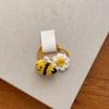 2PCS Honeybee Hair Clip Crochet Hairpin Fashion Hair Barrettes Elastic Hair Tie for Shopping Daily Wear Hair Decoration