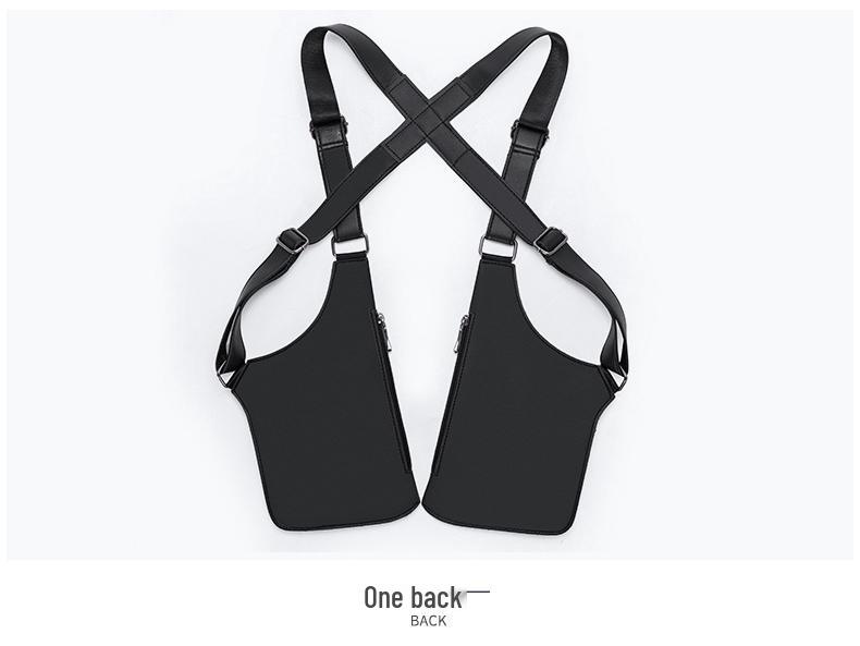 Herren Vintage Rucksack mit Unterarm Crossbody Multifunktionale Einzelschultertasche - Outdoor Handyweste Tasche