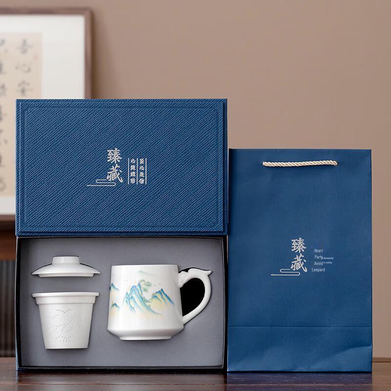 Mutton Fat Jade White Porcelain Office Cup