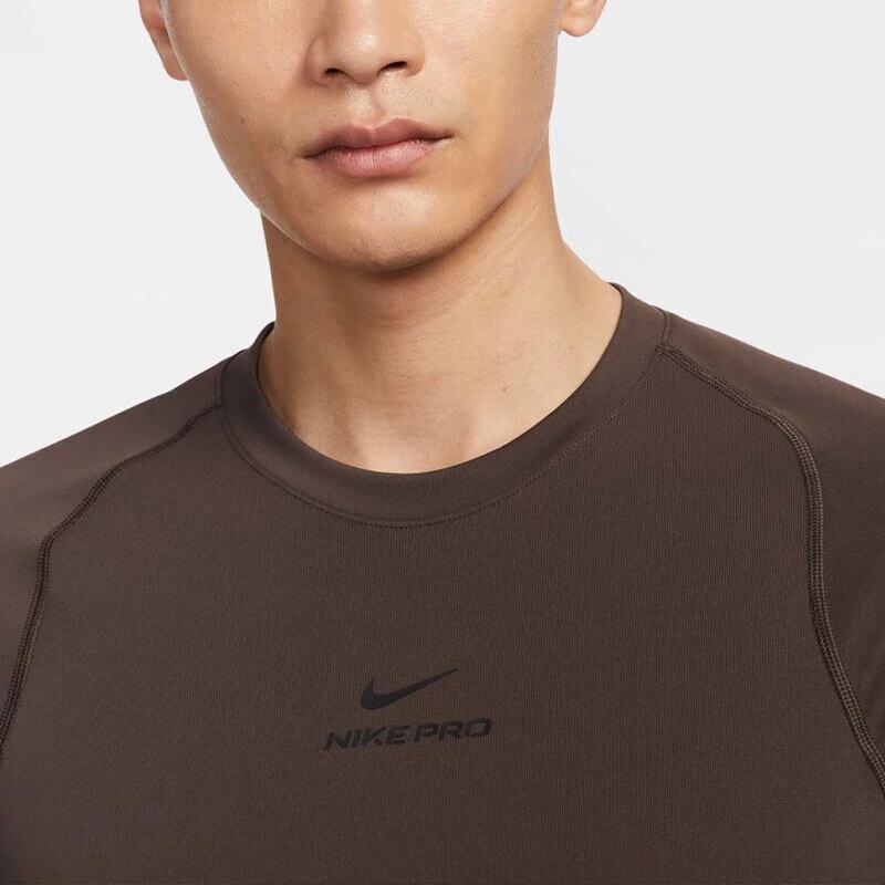 New Nike Pro T Shirts Men's Brown HV0410-237