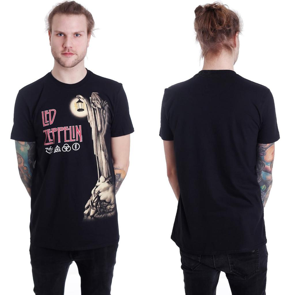 The Holy Led Zeppelin Band T-Shirt Cotton Graphic Tee Unisex Women Summer Streetwear