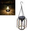 Solar  ing Lantern Outdoor Water Proof Metal Solar Powered Light with Hook for Outside Yard Garden Patio Porch Balcony