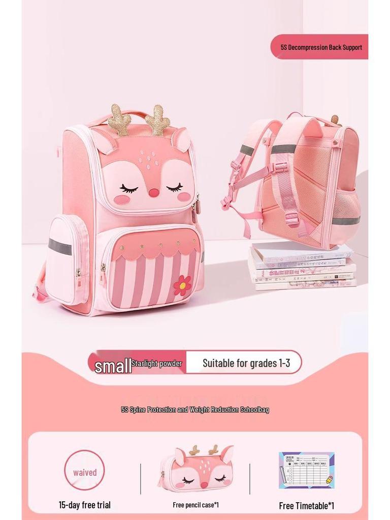 Lightweight Cute Backpack for Girls, Grades 1-6