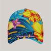 1 pièce d'un chapeau de soleil léger présentant un motif floral hawaïen coloré - Il est doté d'une boucle réglable pour un ajustement sûr, ce qui