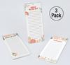 Inkdotpot Balení 3 magnetických poznámkových bloků na lednici – magnetické poznámkové bloky do chladničky-  (50 listů