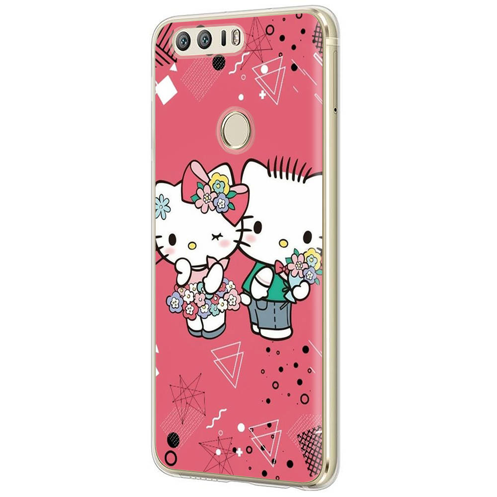 KT70 Hello Kitty Hülle für Samsung A04 A14 A23 A34 A54 M23 M33 M52 M53 Realme 10 9 C30S C35 C55 VIVO Y02S Y21 Y33S Y51 X80 Pro Klare Abdeckung