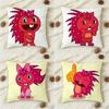 Federa Decorativa Quadrata Double-Sided Stampata Flaky Htf Happy Tree Friends per Divano Soggiorno Arredamento Casa
