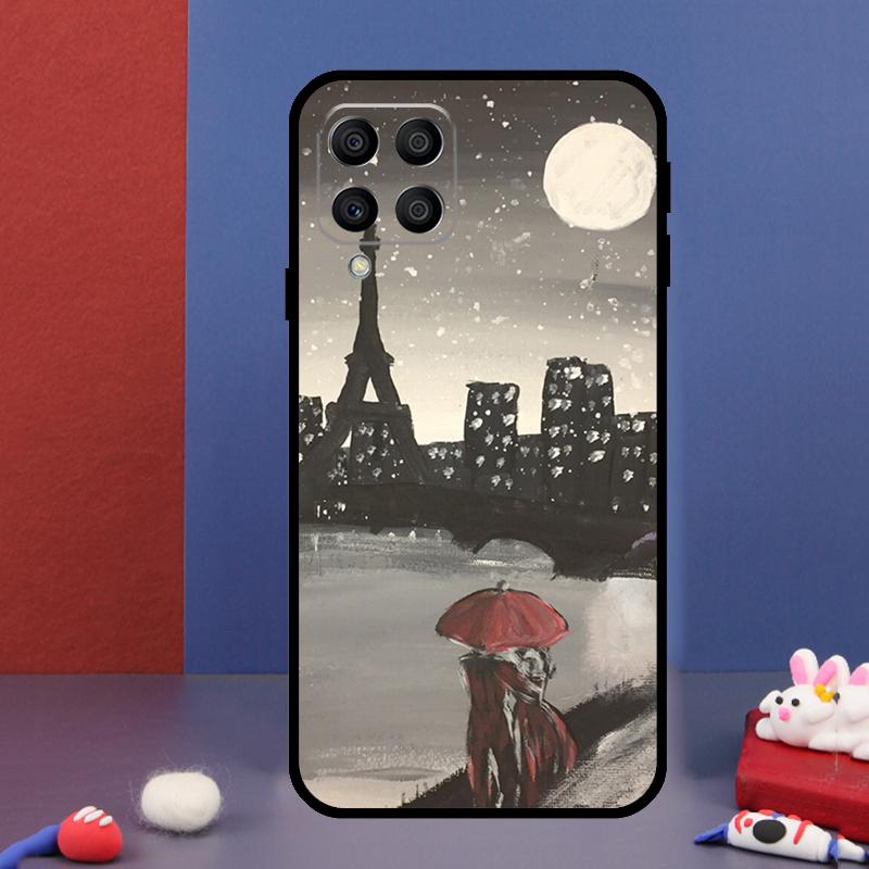 Red Umbrella Eiffel Tower For Samsung Galaxy M14 M34 M54 M33 M13 M23 M53 M15 M55 M31 M51 M20 M30s M32 M52 Phone Case