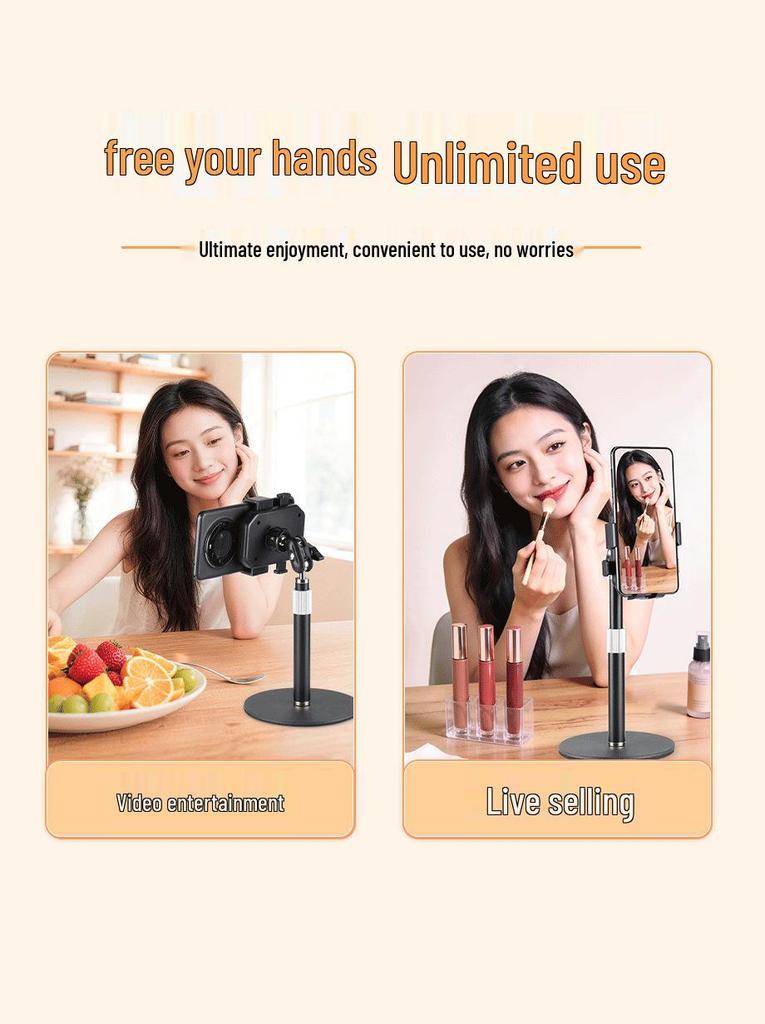 2026 Adjustable Metal Desktop Phone Holder - 360° Rotating Stable Stand for Home