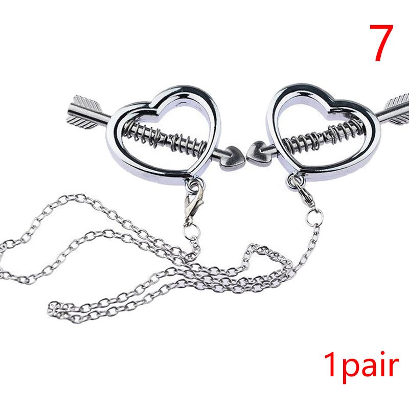 Adjustable Metal Nipple Clamps 1 Pair Breast Spring Stimulator for Role Play Bondage Adult Games Couple Restraint Accessories