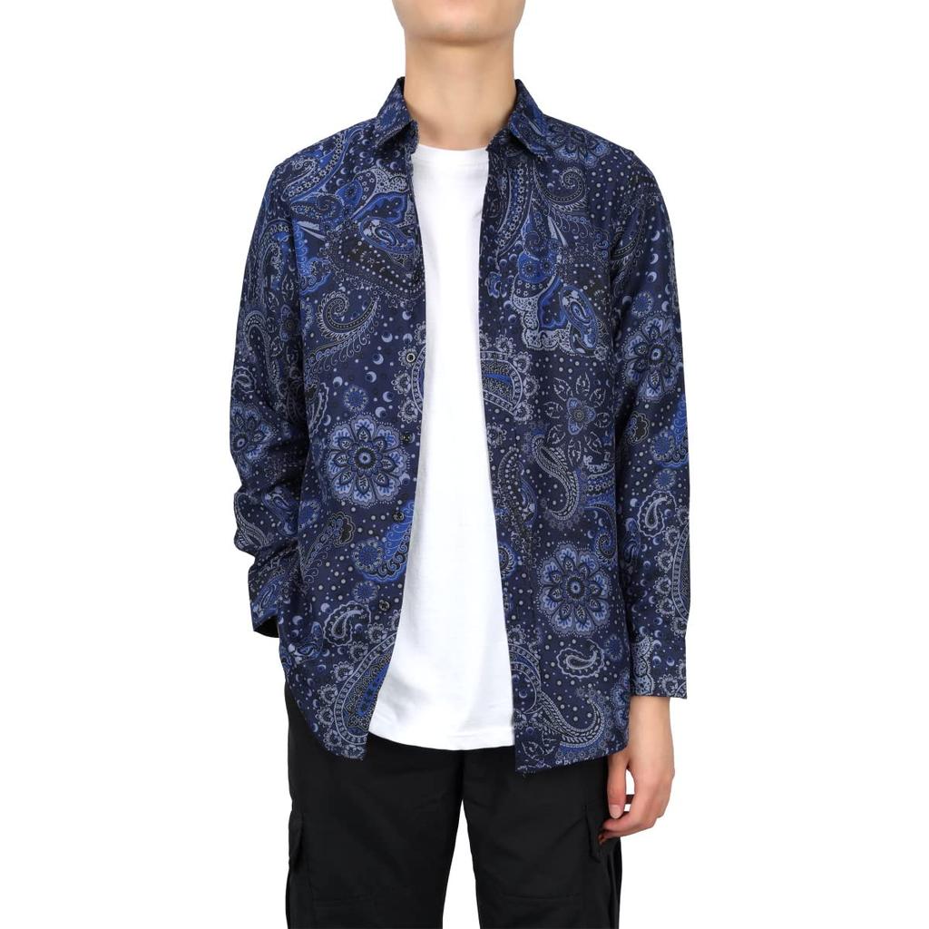 CEEN Breathable Printed Aloha Long Perfect for Resorts and Summer Men's Shirt, Sleeve,