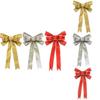 Fabric Elegant Bow Christmas Tree Ornaments In Classic European And American Style