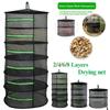 1Pc 2/4/6 Layers Drying Net for Herbs Hanging Basket Folding Dry Rack Herb Drying Net Dryer Bag Mesh For Flowers Buds Plants Organizer