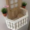 M-Miniature Dollhouse Balcony With Railing European Balcony Suitable For Collectors, Miniature Scenes, DIY Dollhouse Accessories