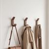 Natural Wooden Coat Hooks Key Decorative Holder Clothes Robe Handbag Hanger Scarf Towel Hook Home Wall Mounted Hook Organizer