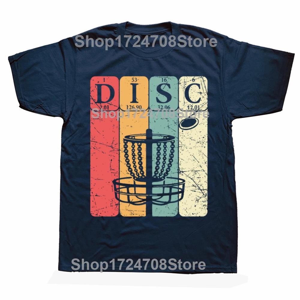 Disc Golf Periodic Table Player Vintage T Shirts Summer Graphic Cotton Streetwear Short Sleeve Birthday Gifts Tshirt Men