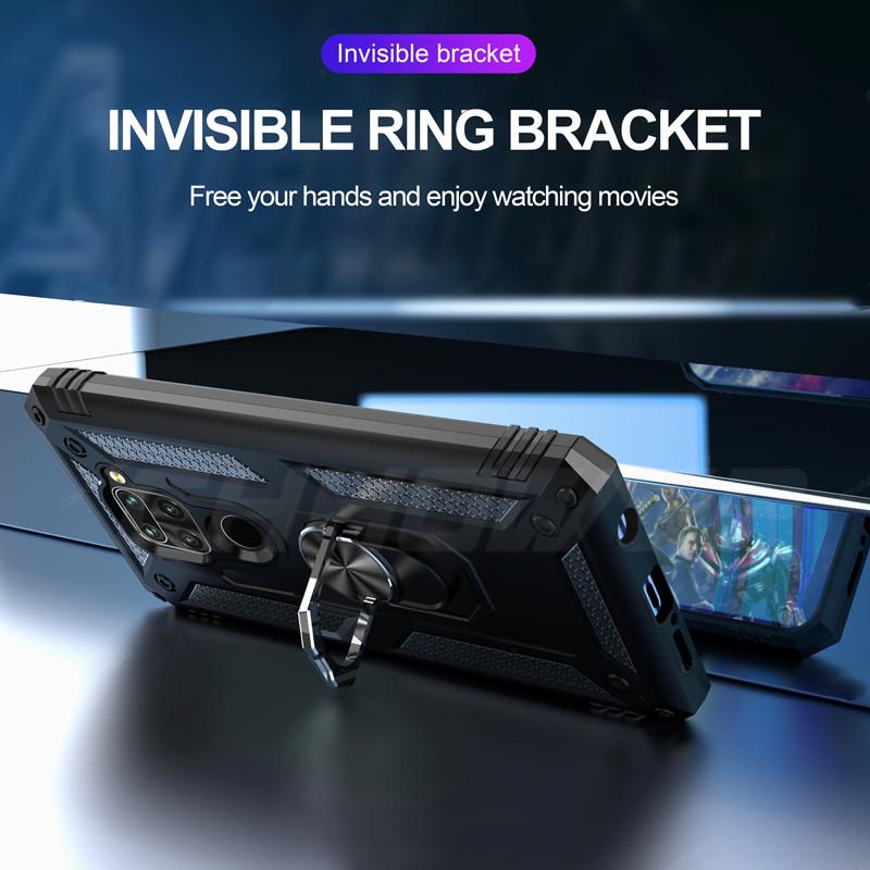 For Redmi Note 9S 8 9 Pro Max 8T Case Luxury Armor Car Magnetic Back Cover For Xiaomi Redmi 9 8 8A Mi Note 10 Lite Pro Mi10 Coque PC Silicone Case