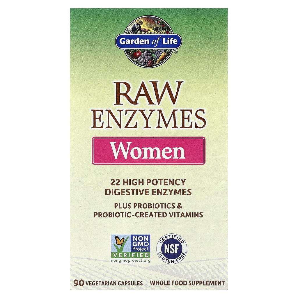 Raw Enzymes, Women's, Veggie Capsules, 90