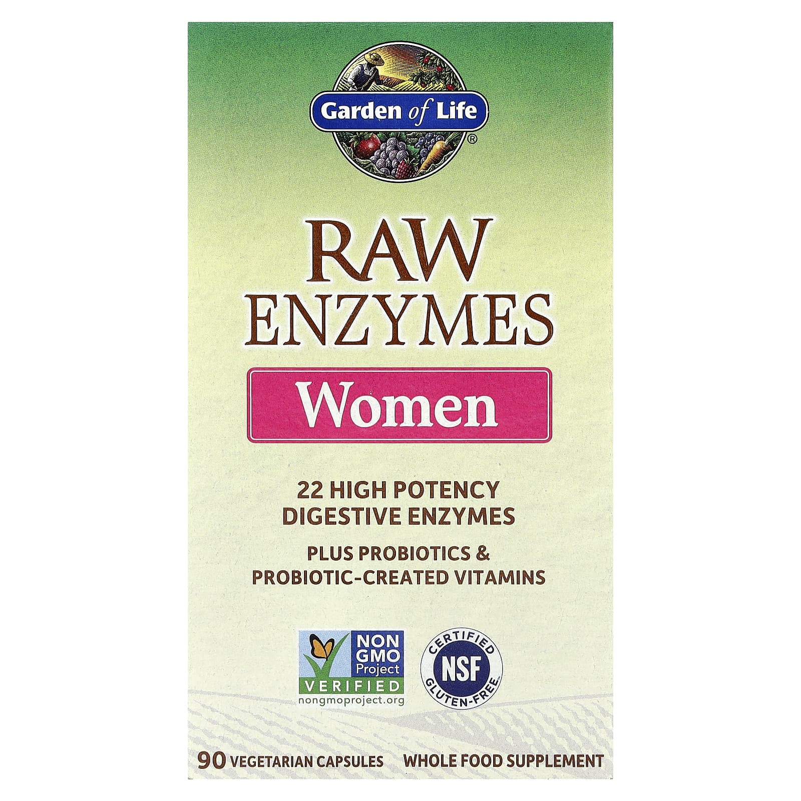 

Raw Enzymes, Women s, Veggie Capsules, 90