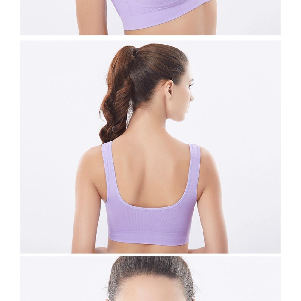 Sutiã esportivo à prova de choque de ioga tamanho grande sem aro sutiã de uma peça sem rastros feminino comércio exterior atacado