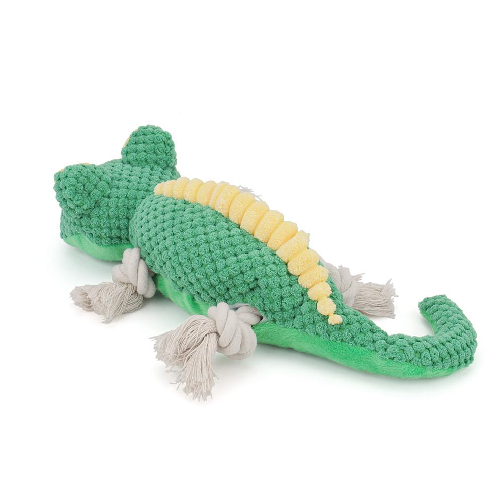 Lizard Shape Rope Pet Toy Interactive Training Plush Toy for Puppy Cats Squeaker Chew Dog Toys Supplies