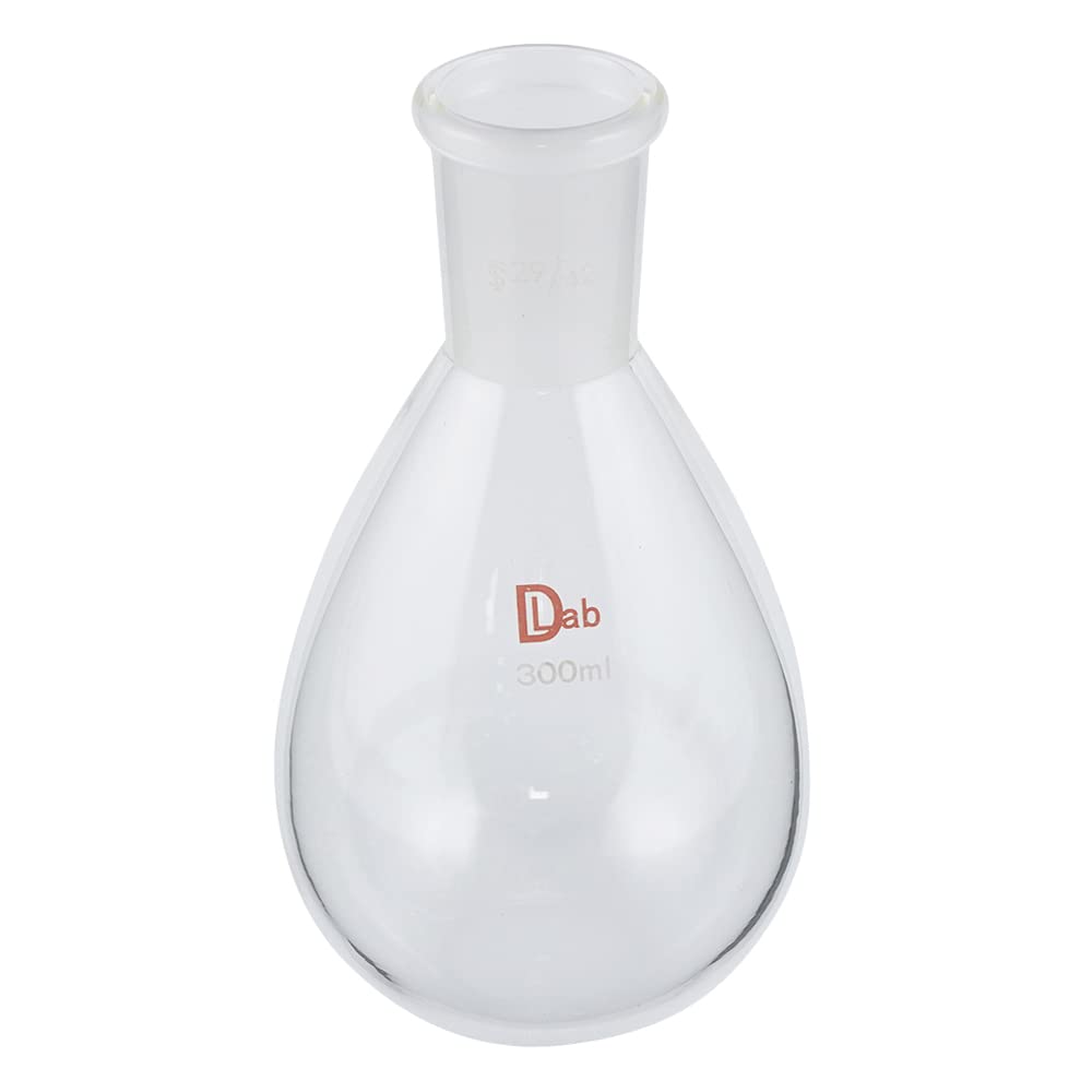 AS ONE Common Ground Flat Bottom Eggplant Flask (Borosilicate Glass-1), 300mL, 29/42mm, 3-9676-12