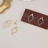 Stylish and Luxurious Geometric Open Design Stud Earrings - Perfect for Everyday and Vacation Wear, Versatile Double Pierced Earrings
