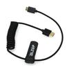 ZBLZGP 8K HDMI Type HDMI Braided Compatible with Canon and Blackmagic Pocket Cinema Cameras HDMI to Black Cable, A, 2.1, Coiled, Right/Left Angle,