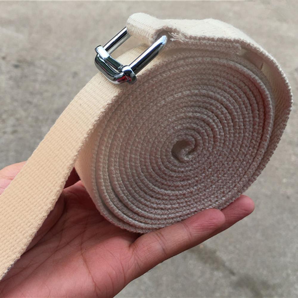 3 Meter Lyengar Yoga Stretch Belt Lengthened Natural Cotton Thickening Lacing With Open Shoulder Chest For Yoga