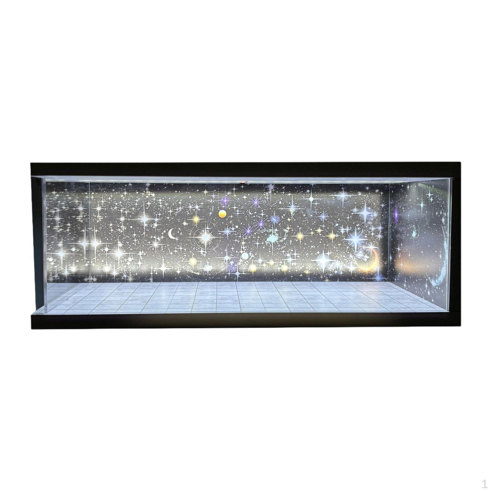

1/64 Scale Die-cast Metal Display Case, Parking Scene, Freestanding Stand with LED Lights C