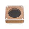 Boîte de présentation pour capsules de pièces en bois avec couvercle transparent Support de rangement compact pour pièces Étui de présentation pour dollar en argent