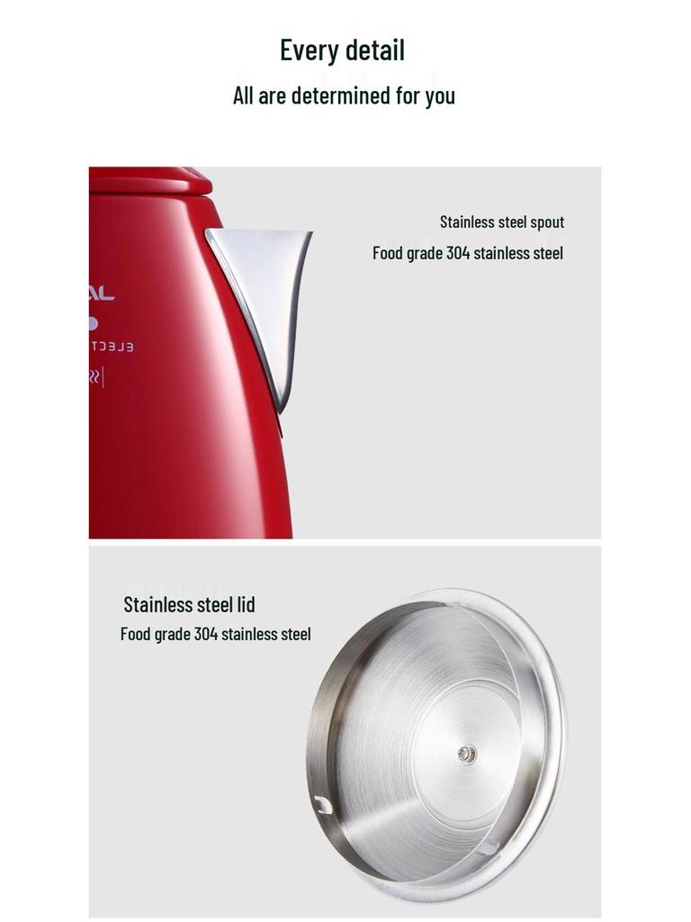 Jigao GL-E11A Retro Electric Kettle, 304 Stainless Steel Household Kettle