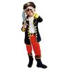 Kids Pirate Costume Set with Hat and Eye Patch,Premium Fabric, 7-8 Years, 150 cm, Red/Black