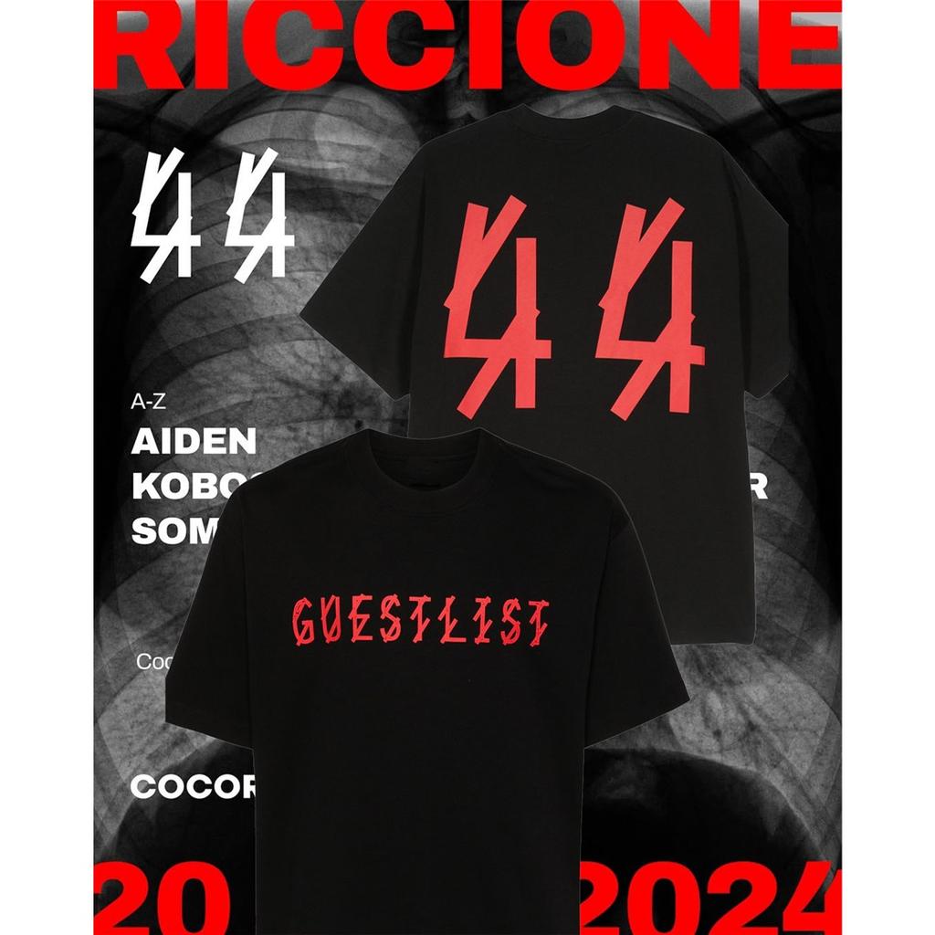 44 LABEL GROUP Cotton T-shirt Men's Women's Hip Hop Letter Printed Oversized T-Shirt Quality Designer Brand Tee Tops Streetwear Female Male Clothing