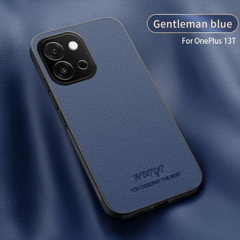 

Розкішний діловий магнітний чохол з PU+TPU шкіри для OnePlus 13 13T 13S 13R 12 12R 11 11R 5G Матовий протиударний захист Чохол для телефону синій