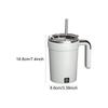 Portable Electric Mixing Mug 380ml Waterproof Stainless Steel Automatic Stirring Cup for Coffee Milk Gym Office