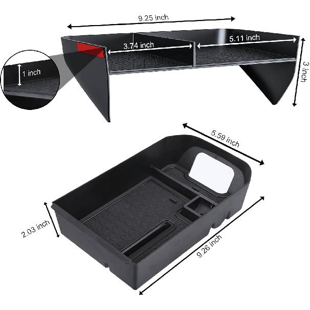 Upgraded Center Console Organizer Compatible With Toyota RAV4 2025 2024      Interior Accessories, Gear Shift Storage Tray Secondary Box Ert Divider