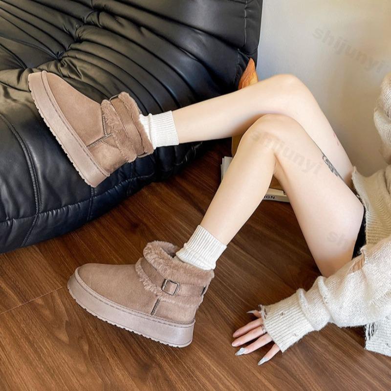 Fashion Fashion Warm Casual Thick Bottom Snow Boots for Women's 2025 New Winter Soft Soled Comfortable Non Slip Short Tube Cotton Boots