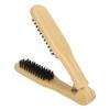 Clamp Hair Brush Straightener High Temperature Resistant Double Sided Wood Hair Straightener Hair