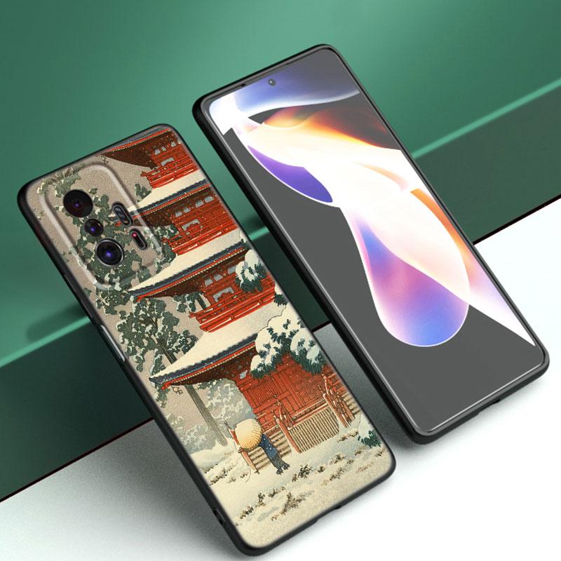 

Ukiyo-e Japanese Style Art Phone Case For Xiaomi Mi A2 8 9 SE Note 10 10T 11 12 Lite 9T 11T 12S 12T Pro A3 6X 12X Black Cover Xiaomi Mi A2(6X)