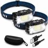 17 Hours of Rechargeable LED Light with Kanagawa Prefecture Black [Ultra-Wide Angle, Lighting] Headlight/Neck Sensor, Waterproof, Lightweight, Brand,