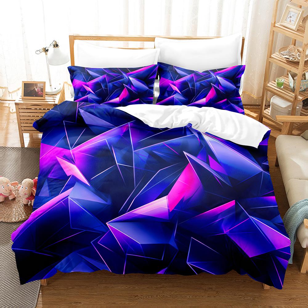 Polygon Bedding Sets Geometry 3D Printed Comforter Cover Single Twin Queen King Size 3pcs Duvet Cover Teen Room Decoration