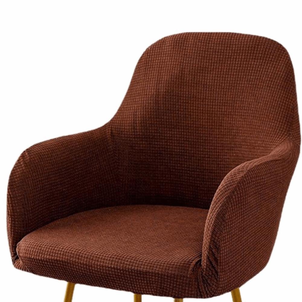 Elastic Solid Color Seat Protection Plaid Wear for Chairs Curved Chair Cover  Friends Party