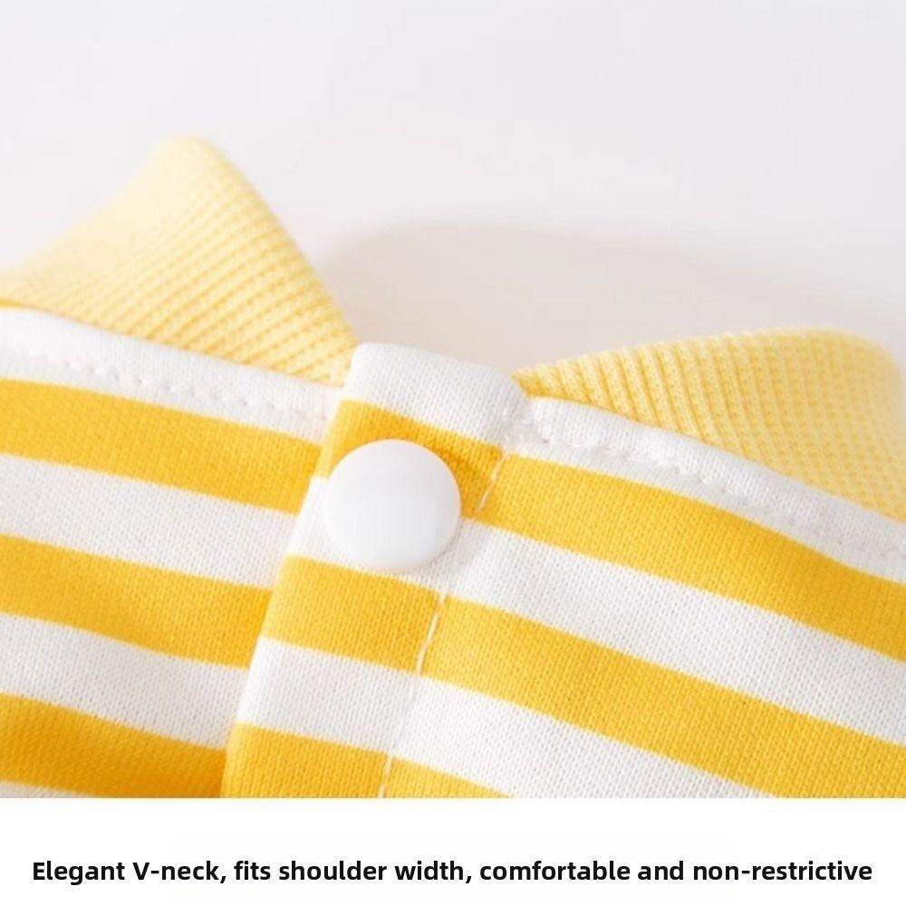 Cute Dog Jumpsuit Towable Dog Stripes Vest Pet T-Shirt Dog Sweatshirt  Travel