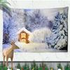 Christmas Wall Hanging Christmas Fireplace Home Wall Christmas Snowman Tapestry Large Size Tapestry