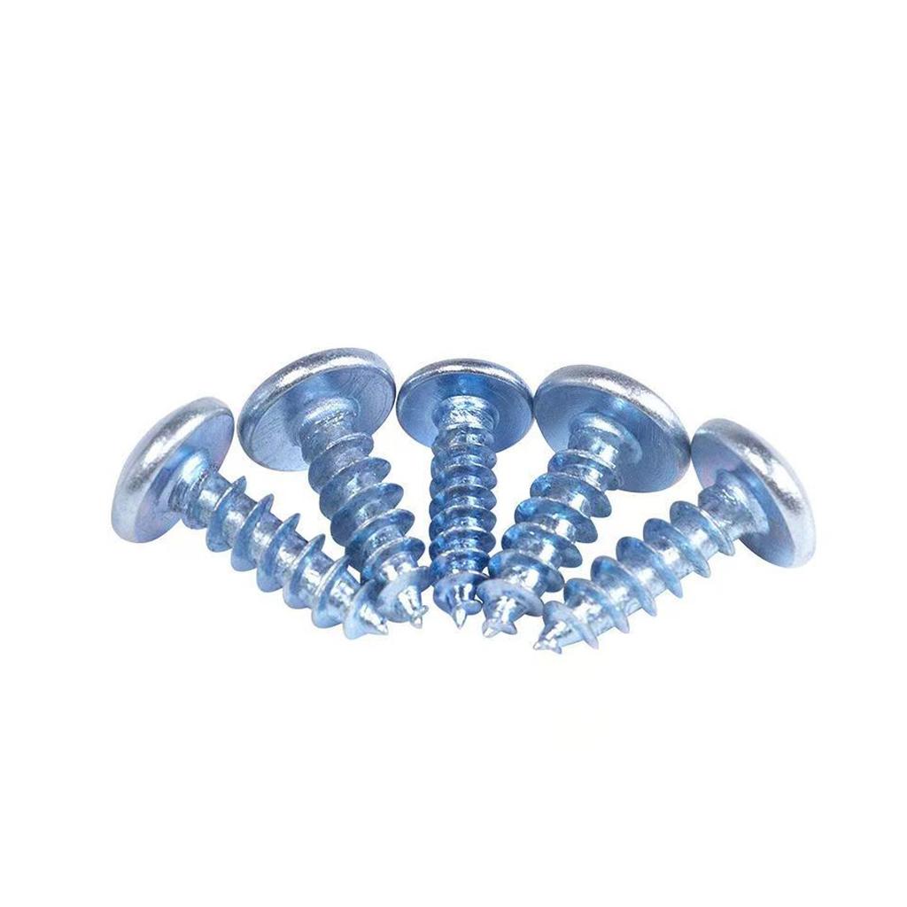 Galvanized M3 Phillips Flat Head Self-Tapping Wood Screws, High-Strength, Large Head