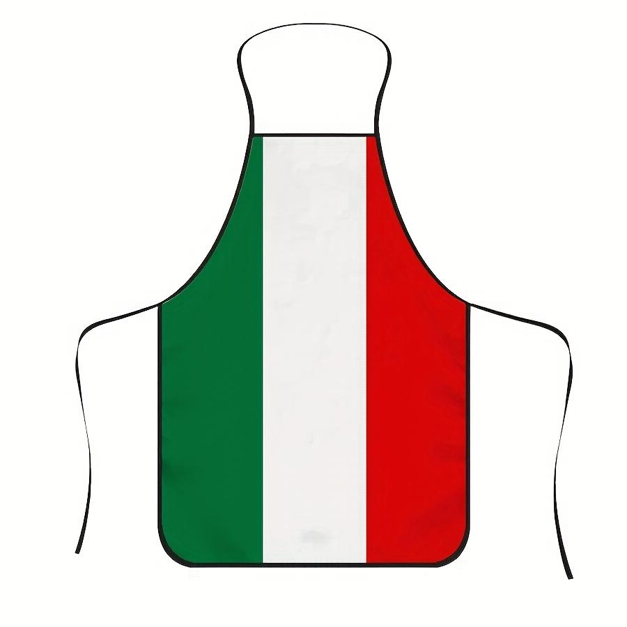 1pc Italian Flag Apron Tricolor National Pride Kitchen Cooking Baking Gift For Italy Lover Patriotic Chef Wear Simple Design