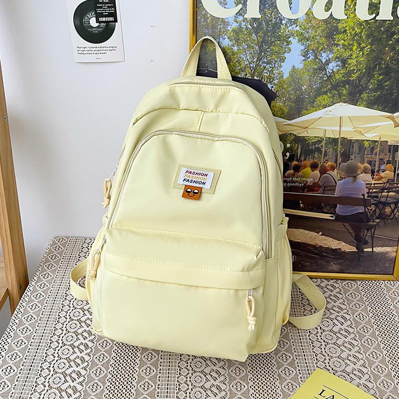 

Простой и универсальный модный рюкзак большой вместимости для школьников, рюкзак для компьютера для учениц средней школы и старшеклассниц жёлтый
